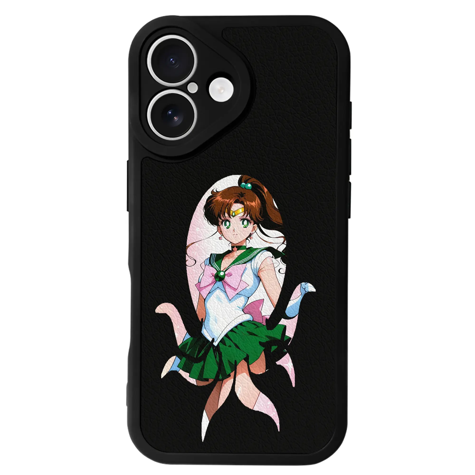 美少女戦士セーラームーン グッズ 木野 まこと - IPhone 16シリーズ対応 ・ シリコンスマホケース ・ レザー調 ・ 高精度フィット ・ 耐衝撃 ・ ワイヤレス充電対応 ・ 精密カット